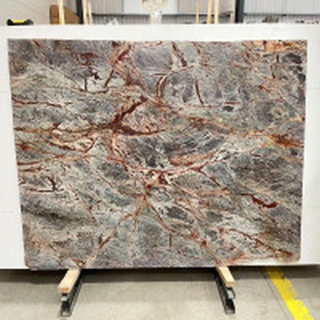 Rainforest Brown marble worktop slab
